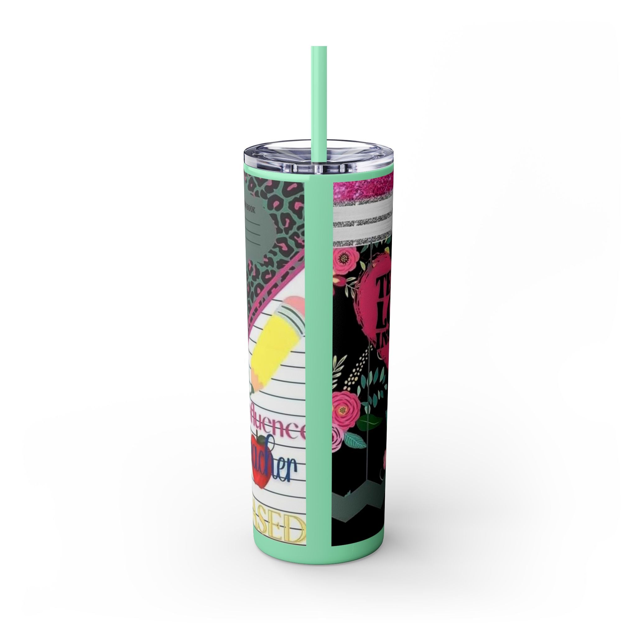 Teacher Skinny Tumbler with Straw — 20oz