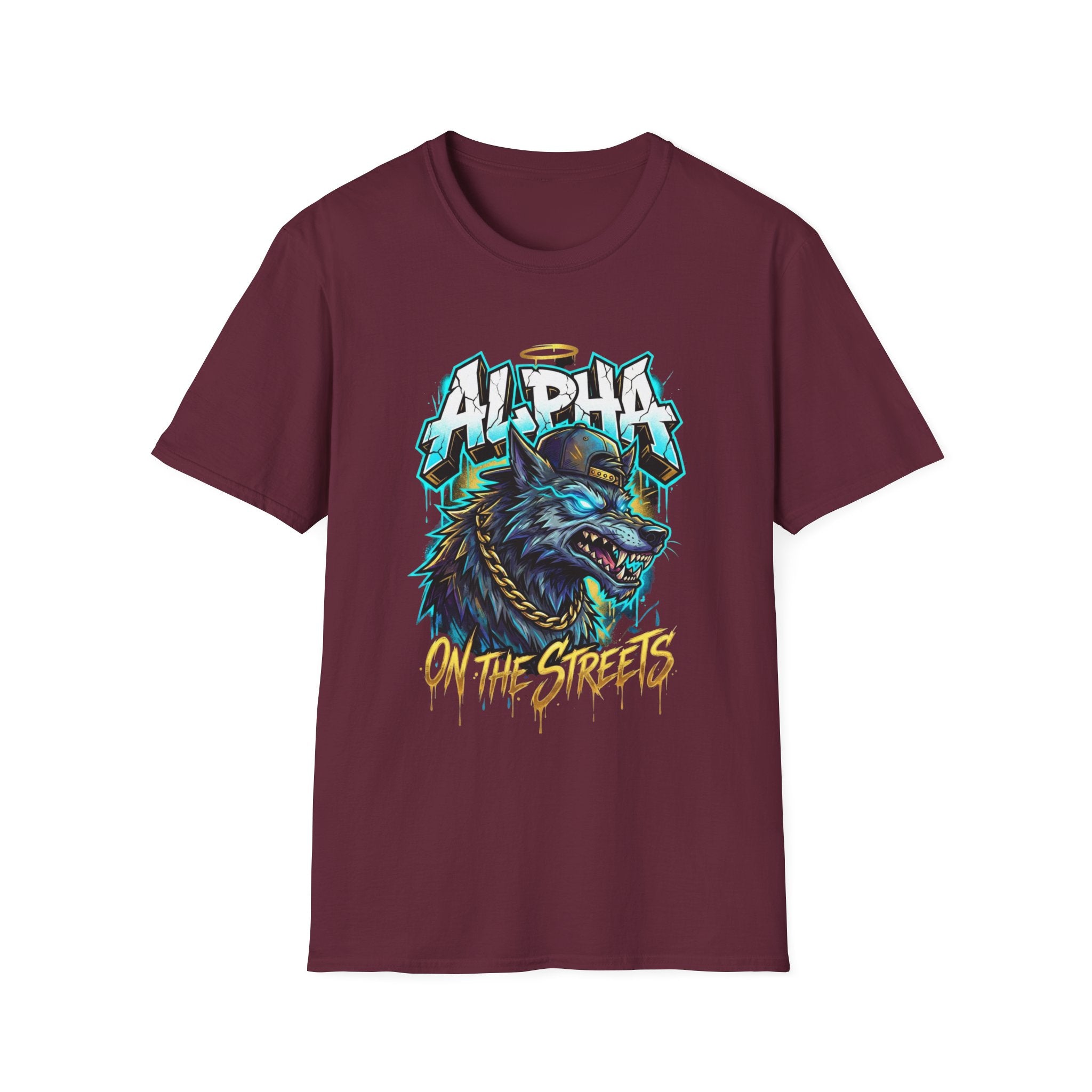 Alpha On The Streets Wolf Graphic T-Shirt — Urban Streetwear Tee