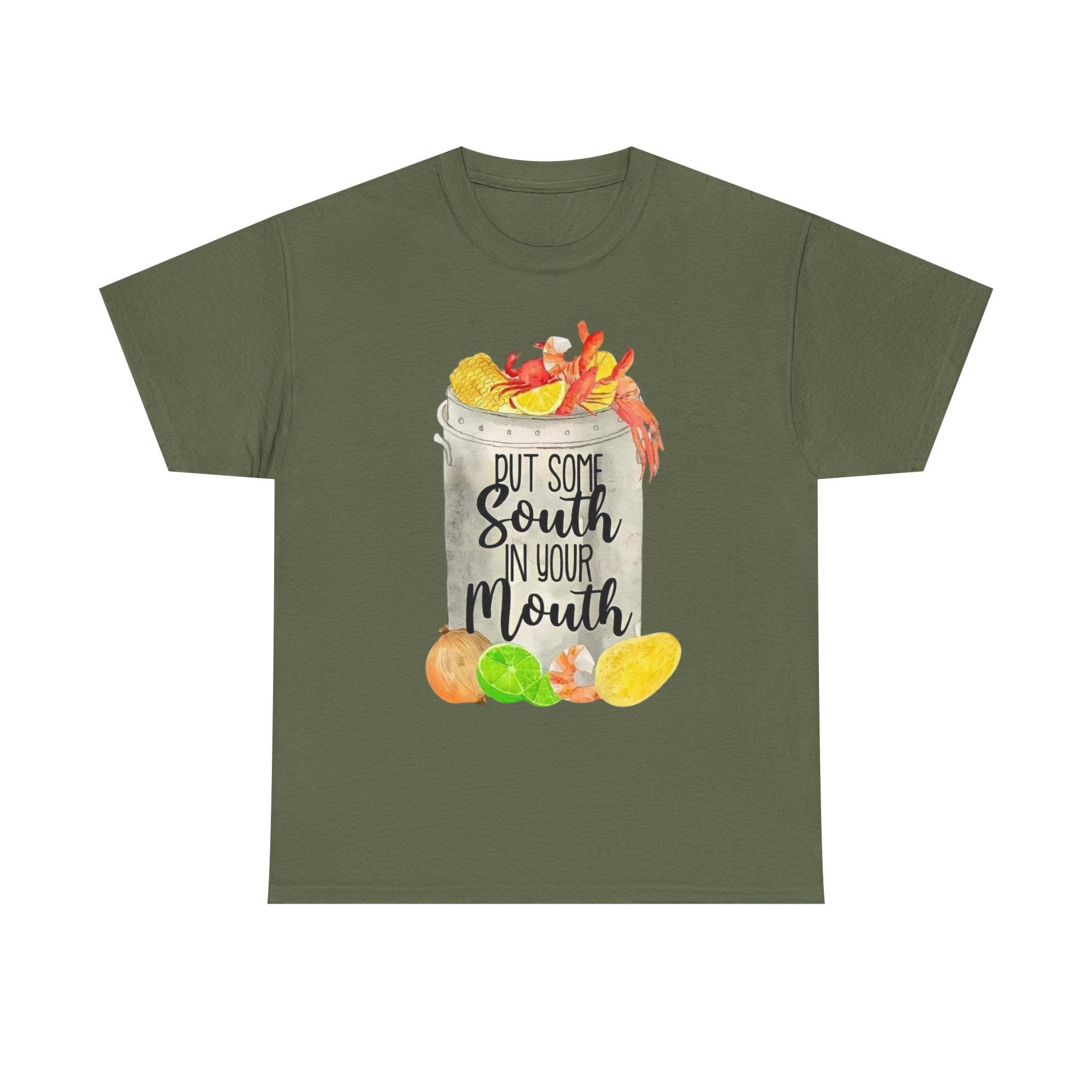 T‑Shirt — "Put Some South In Your Mouth" Seafood Boil Graphic Tee