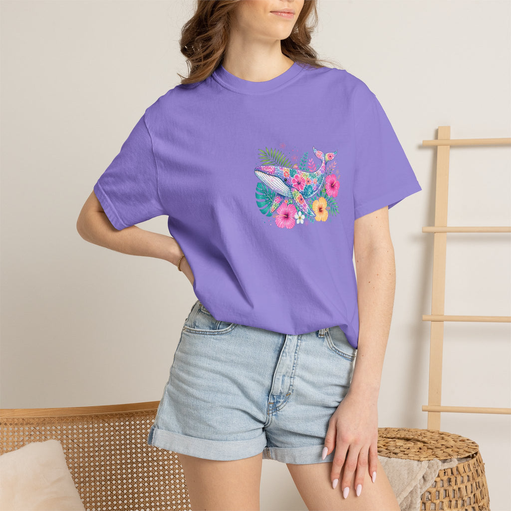 Miami Beach Club T‑Shirt — Retro Flamingo Tropical Floral Graphic Tee