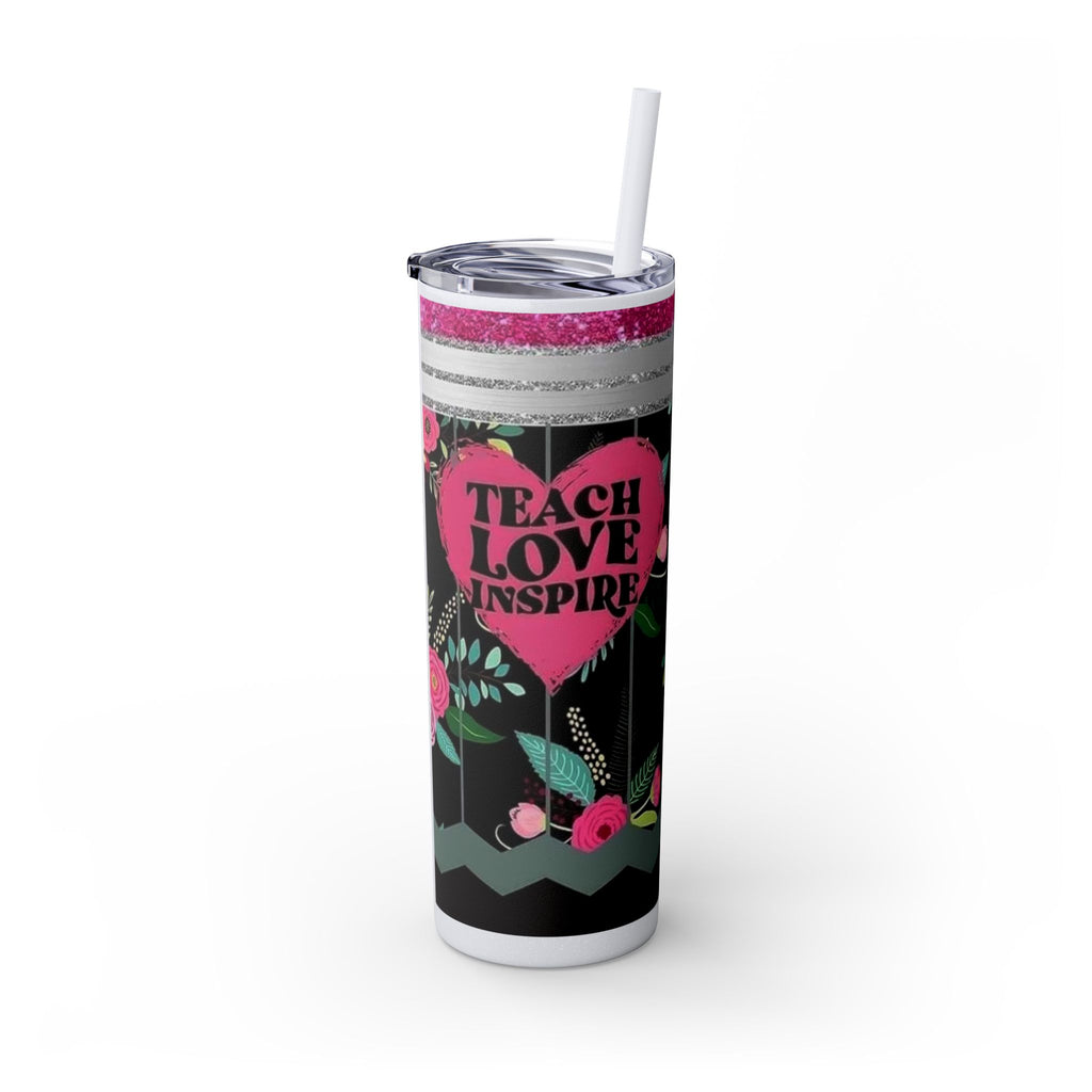 Teacher Skinny Tumbler with Straw — 20oz