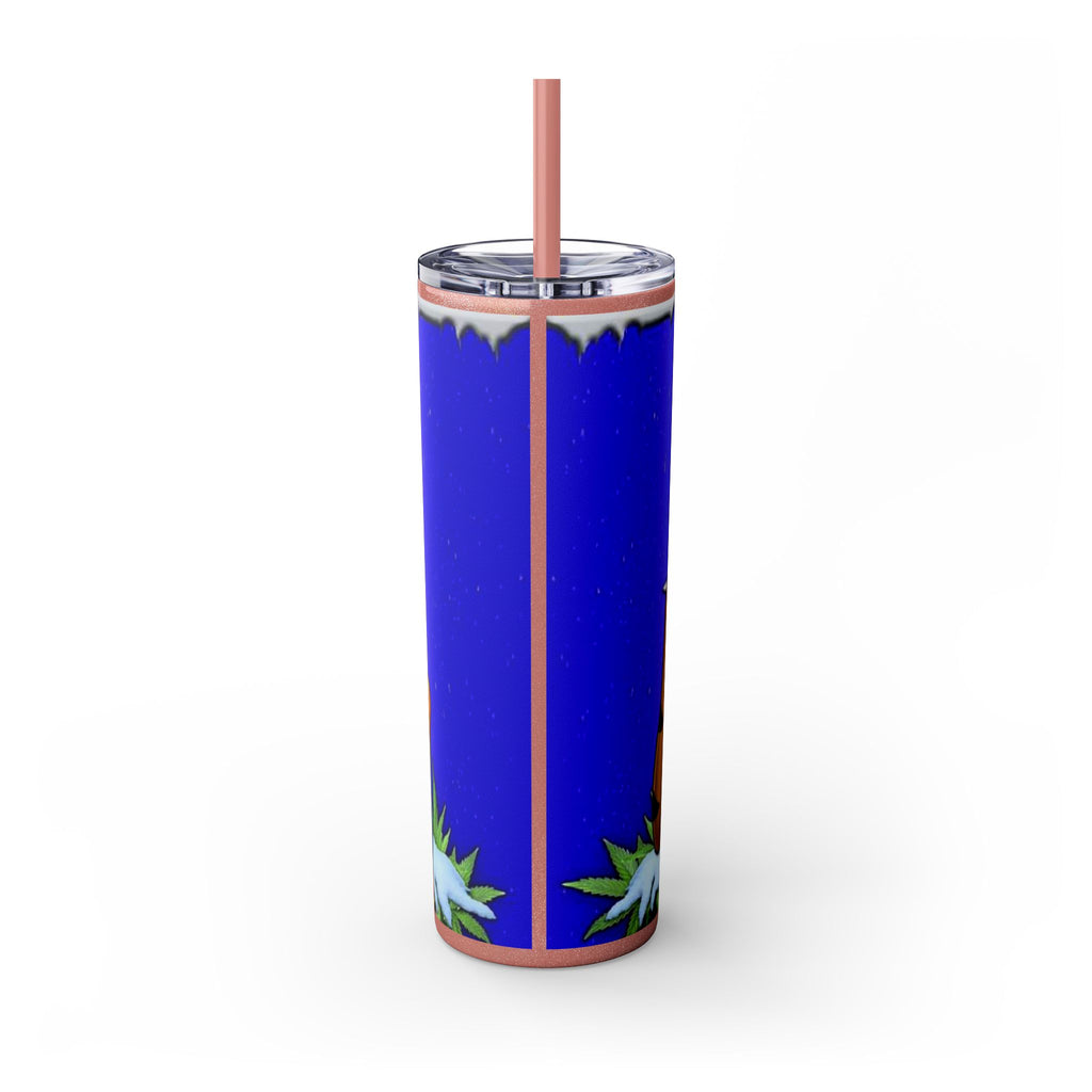 Frosted Buds 20oz Skinny Tumbler with Straw