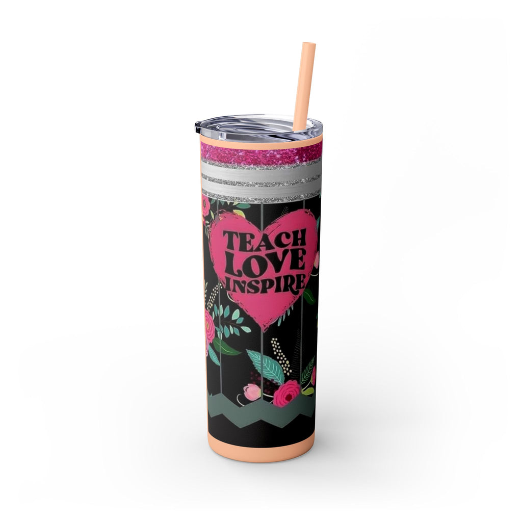 Teacher Skinny Tumbler with Straw — 20oz