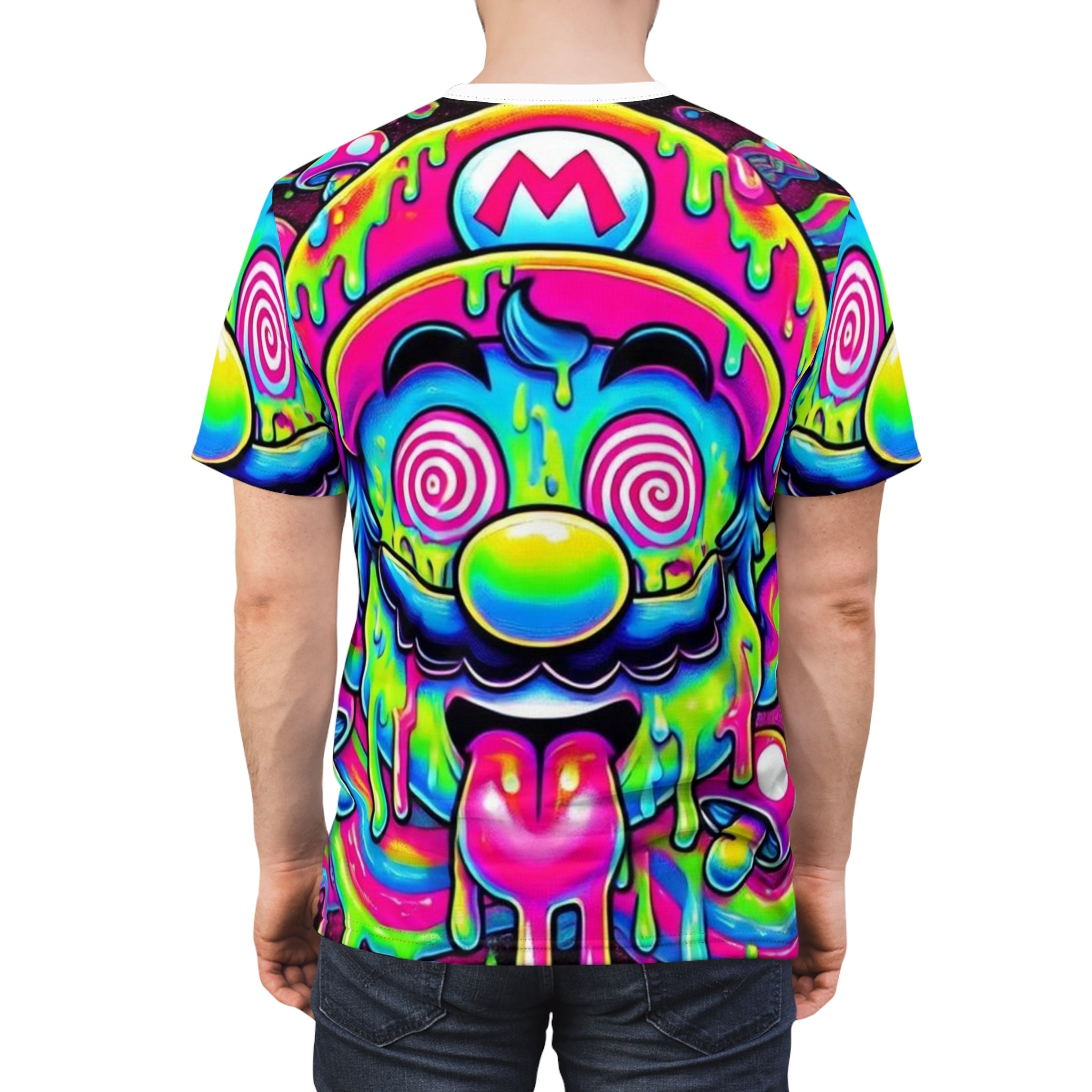 Psychedelic Drip Mario All-Over Print Tee