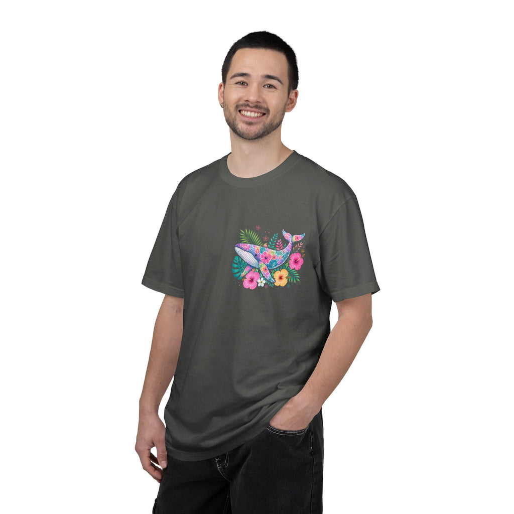 Miami Beach Club T‑Shirt — Retro Flamingo Tropical Floral Graphic Tee