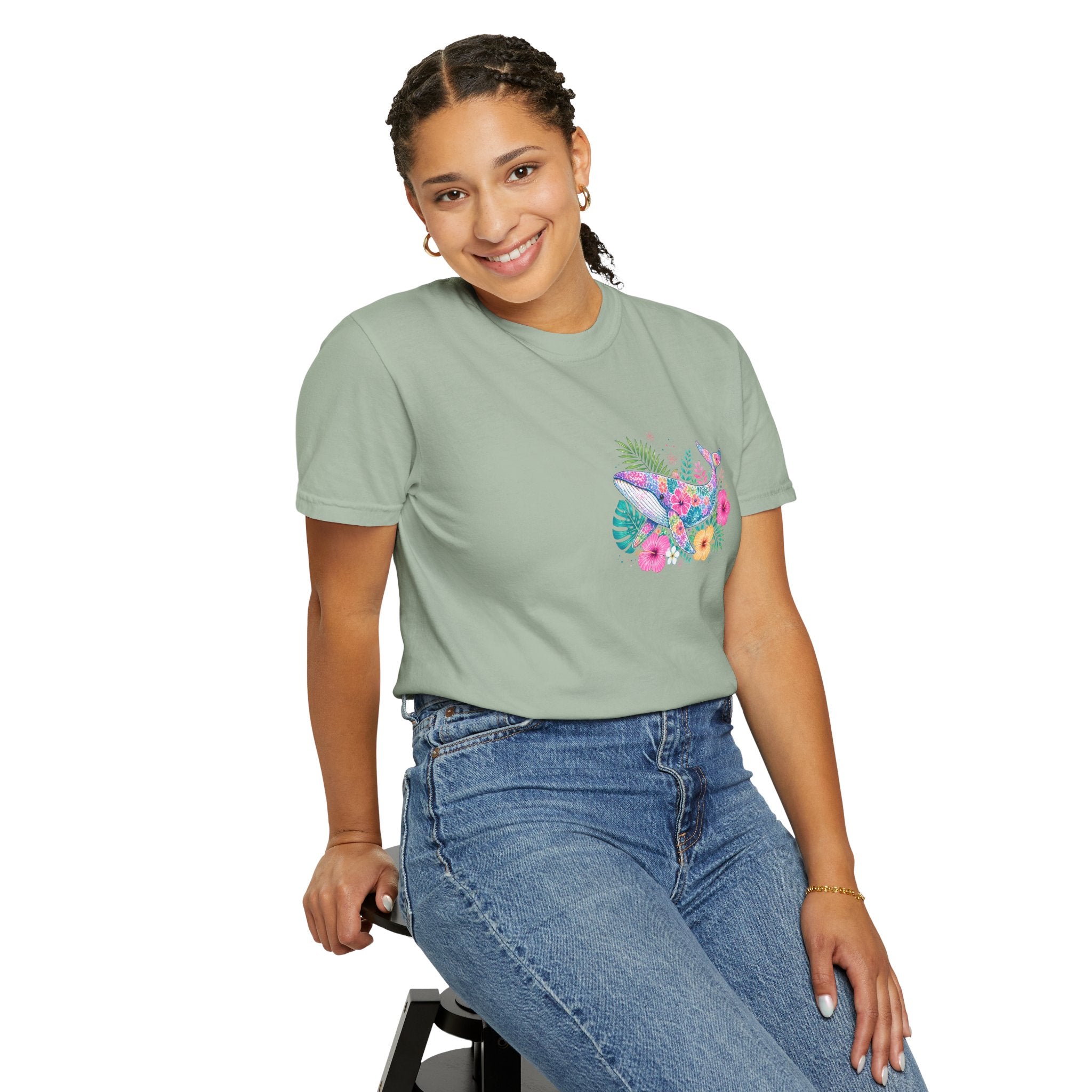 Miami Beach Club T‑Shirt — Retro Flamingo Tropical Floral Graphic Tee