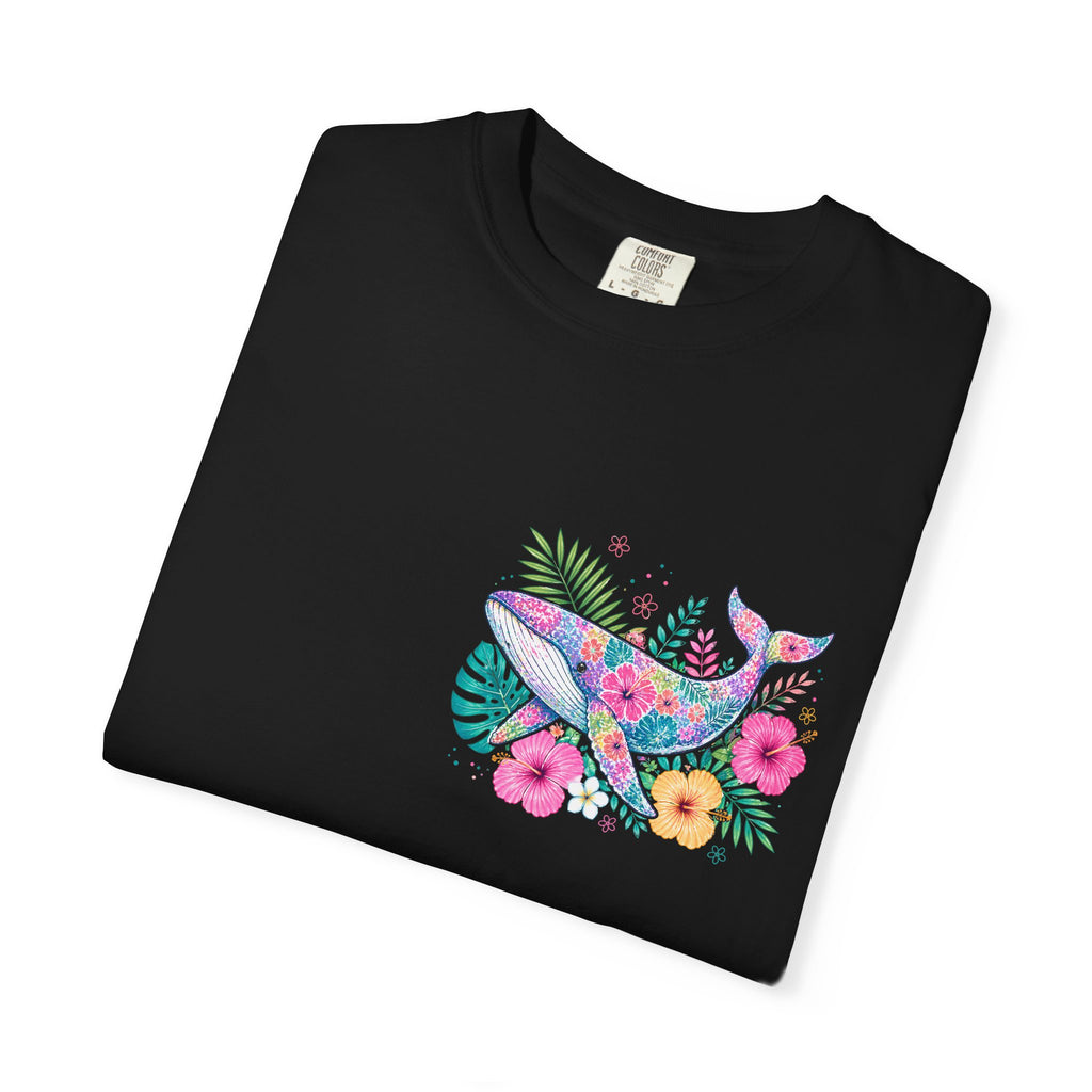 Miami Beach Club T‑Shirt — Retro Flamingo Tropical Floral Graphic Tee
