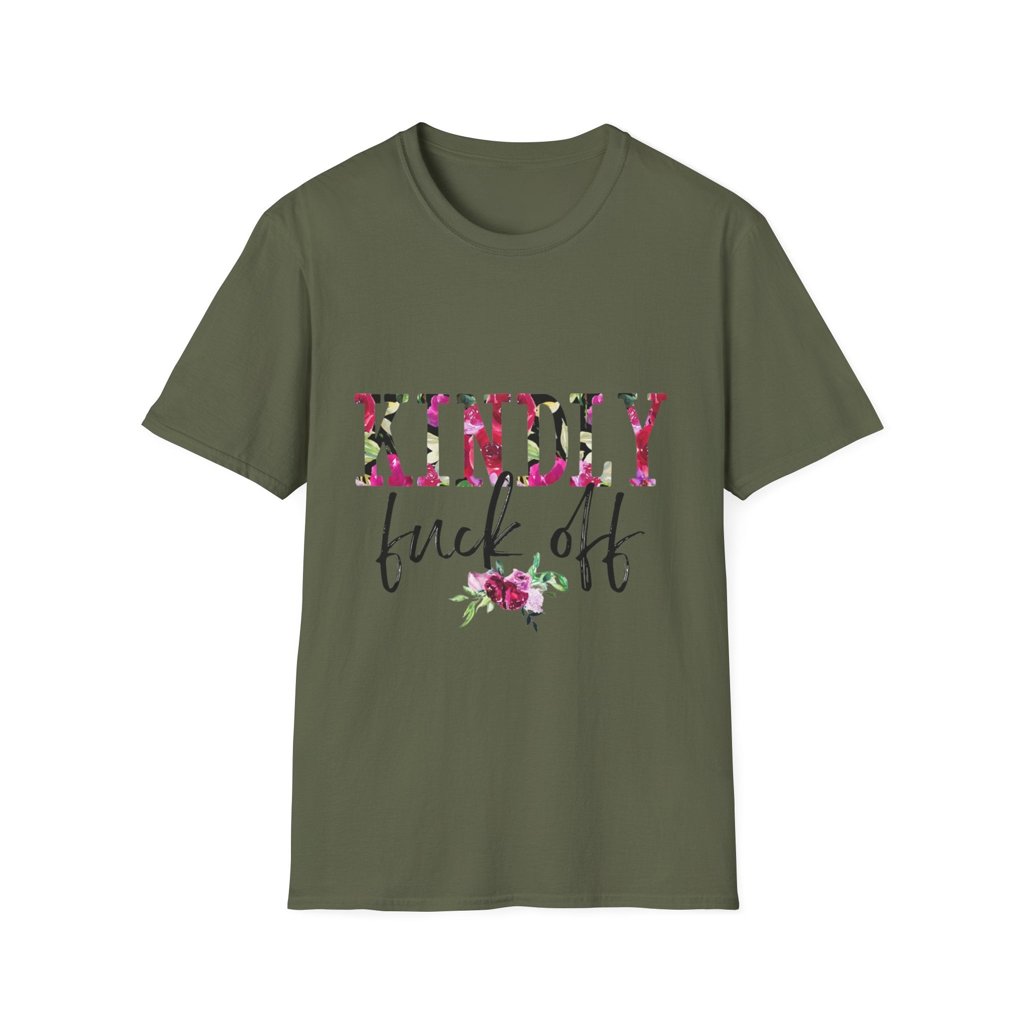 Graphic Tee — "Kindly F*ck Off" / "Fuck That Respectfully" Floral Statement T-Shirt