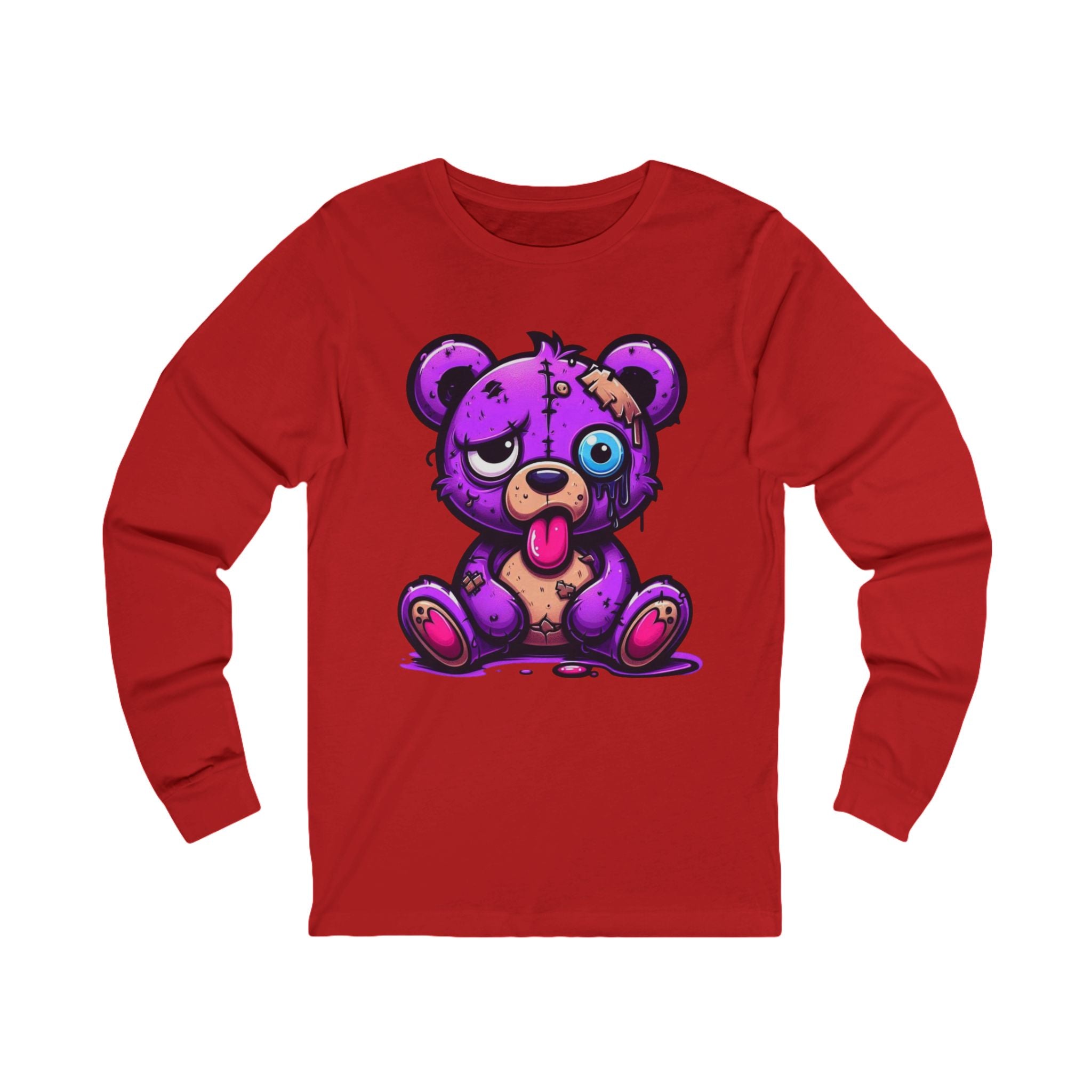 Bear Graphic Long Sleeve Tee — Cute Bear Shirt for Casual Wear