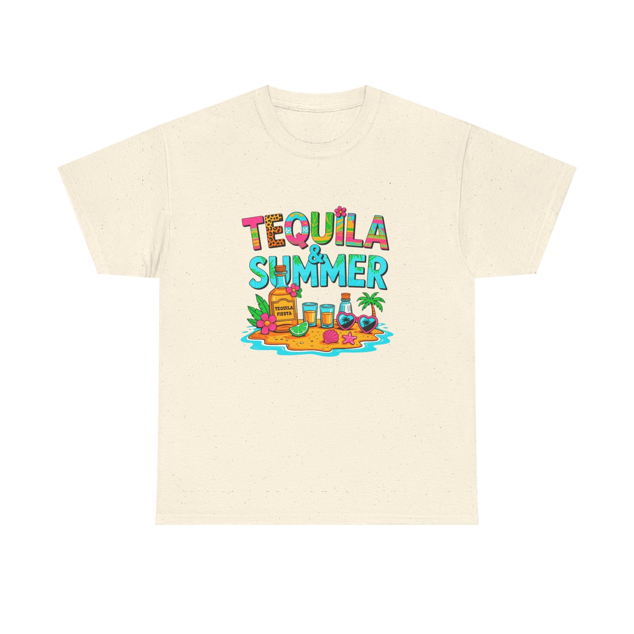 Tequila Summer Tee – Tropical Beach Cocktail Graphic T-Shirt