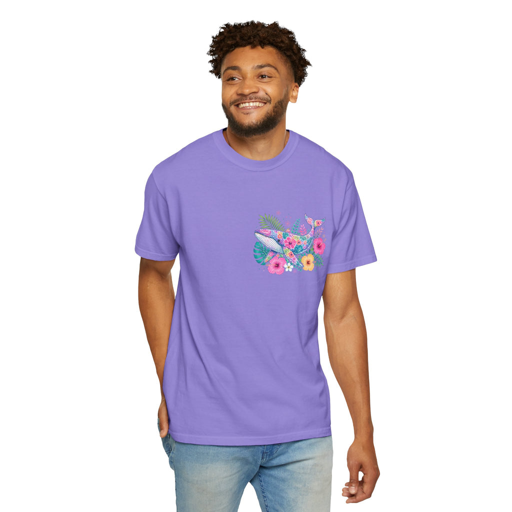 Miami Beach Club T‑Shirt — Retro Flamingo Tropical Floral Graphic Tee
