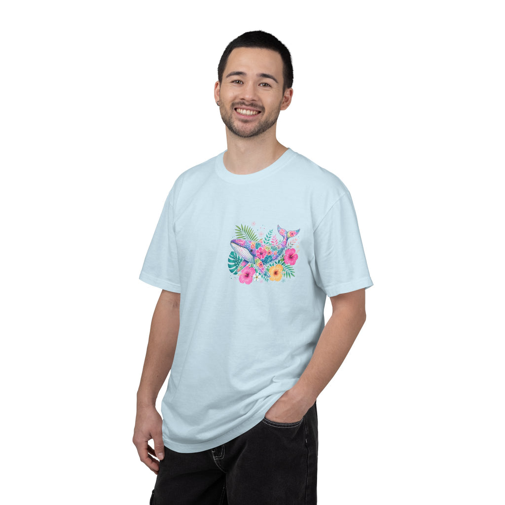 Miami Beach Club T‑Shirt — Retro Flamingo Tropical Floral Graphic Tee