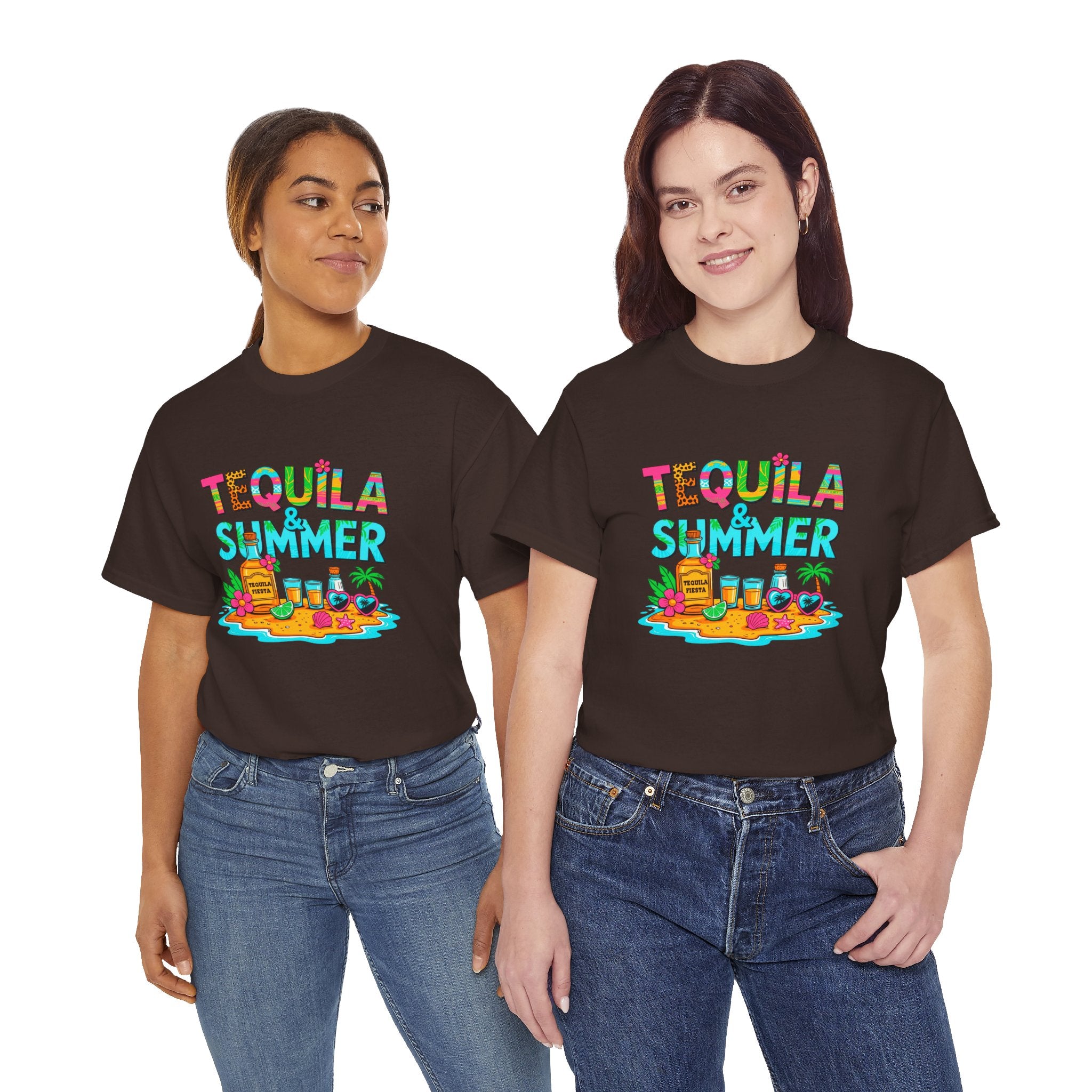 Tequila Summer Tee – Tropical Beach Cocktail Graphic T-Shirt