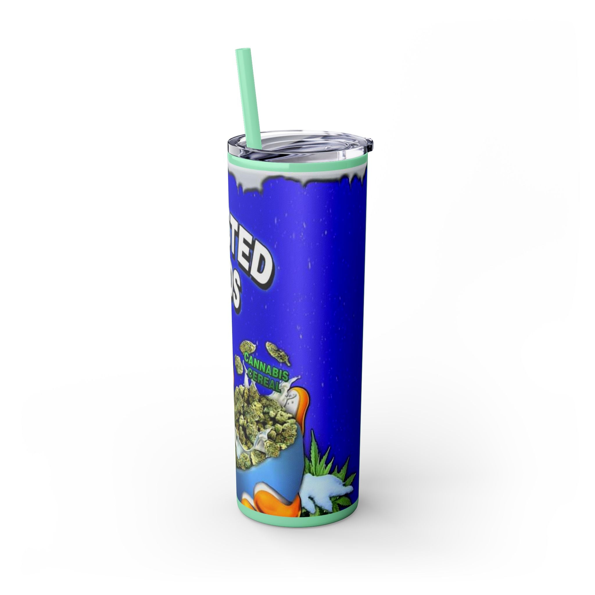Frosted Buds 20oz Skinny Tumbler with Straw