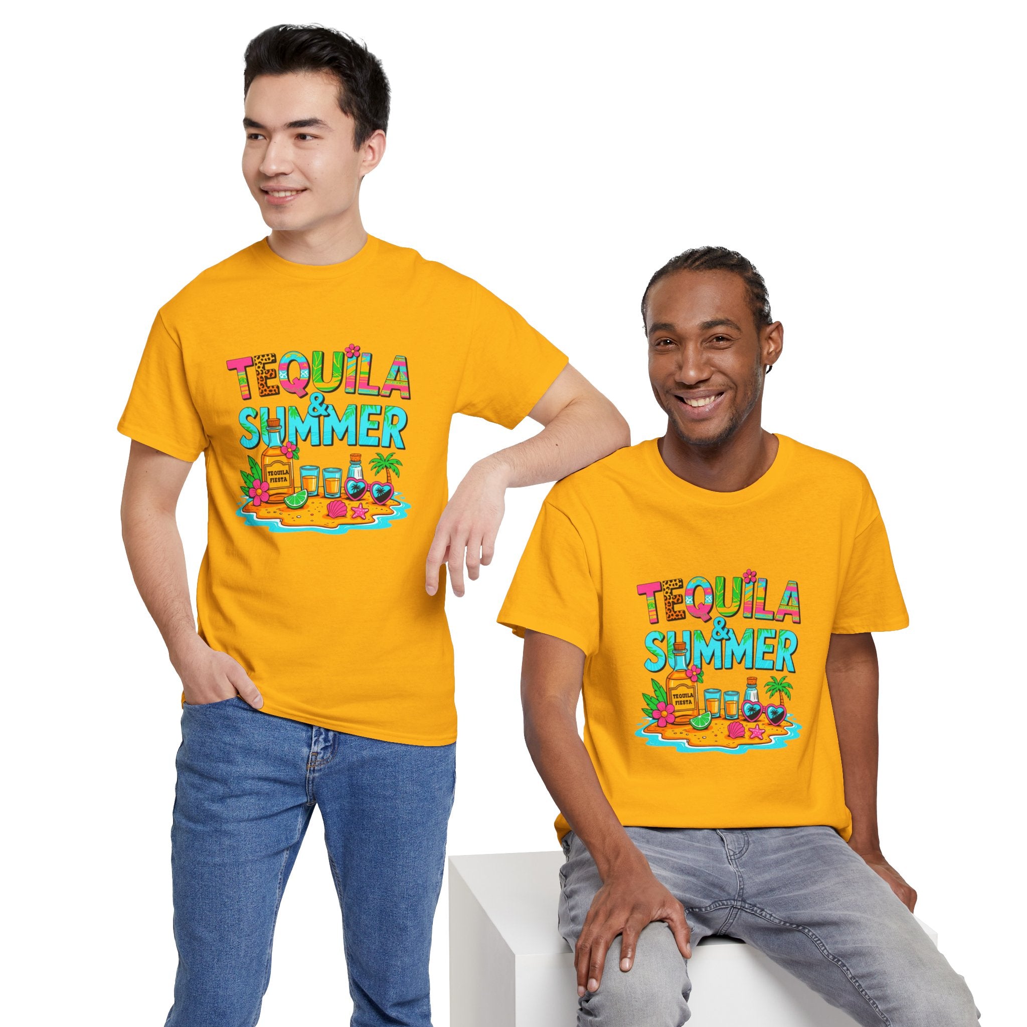 Tequila Summer Tee – Tropical Beach Cocktail Graphic T-Shirt