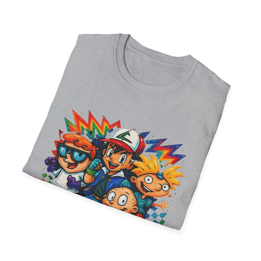 90s Crew T-Shirt — Retro Cartoon Nostalgia Tee