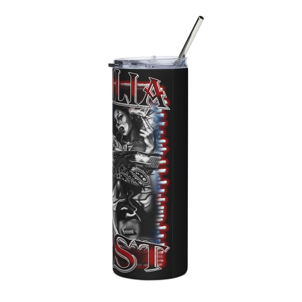20oz Stainless Steel Tumbler — Chicano Tattoo Clown Design (Family First)