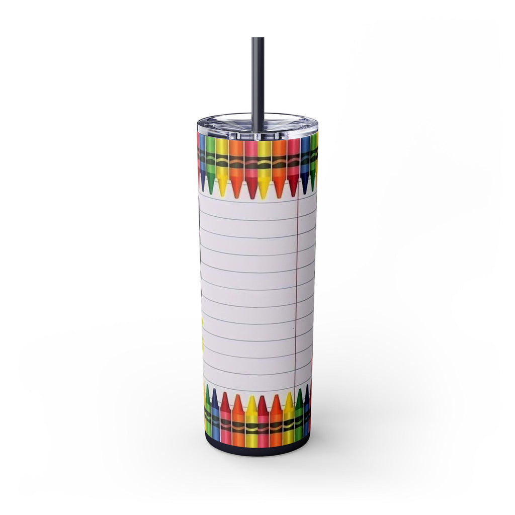 Broken Crayons Still Color 20oz Skinny Tumbler with Straw