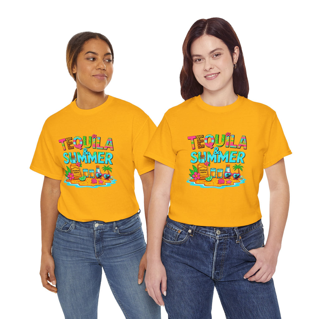 Tequila Summer Tee – Tropical Beach Cocktail Graphic T-Shirt