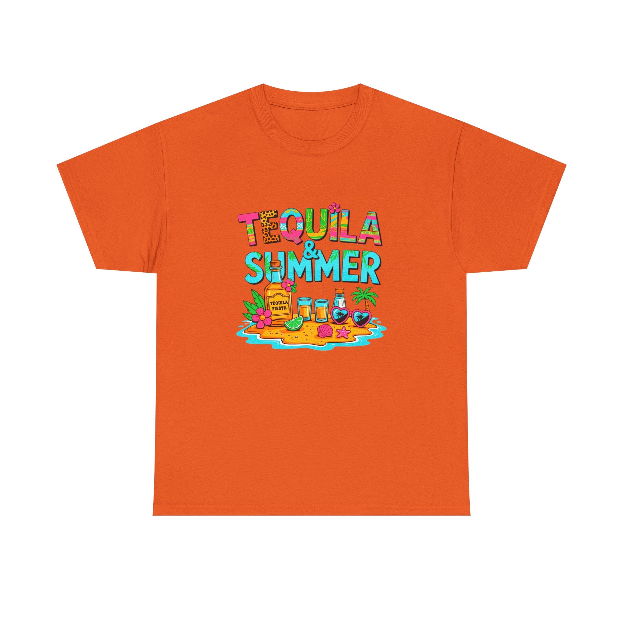 Tequila Summer Tee – Tropical Beach Cocktail Graphic T-Shirt