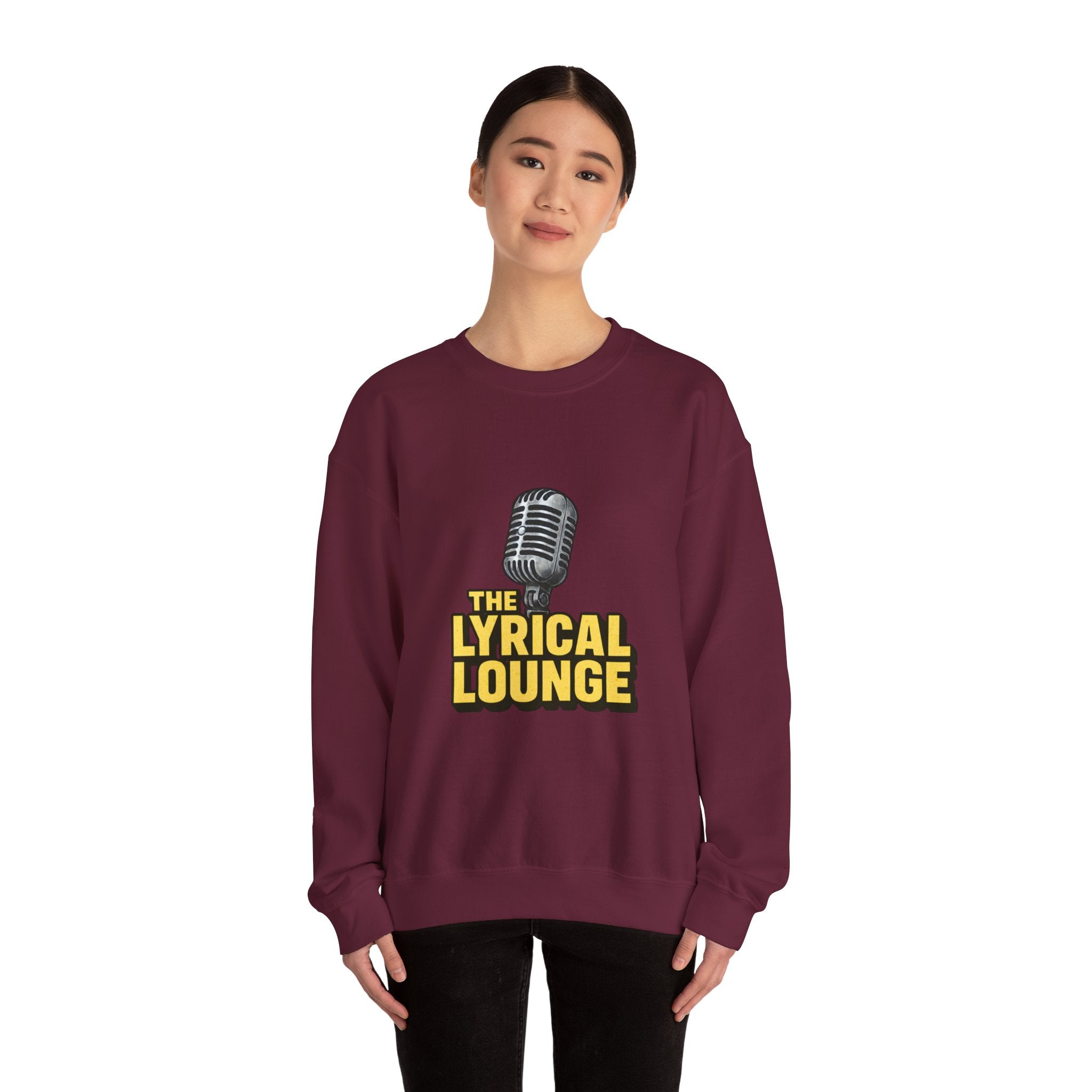 Lyrical Lounge Crewneck Sweatshirt — Cozy Music-Inspired Pullover