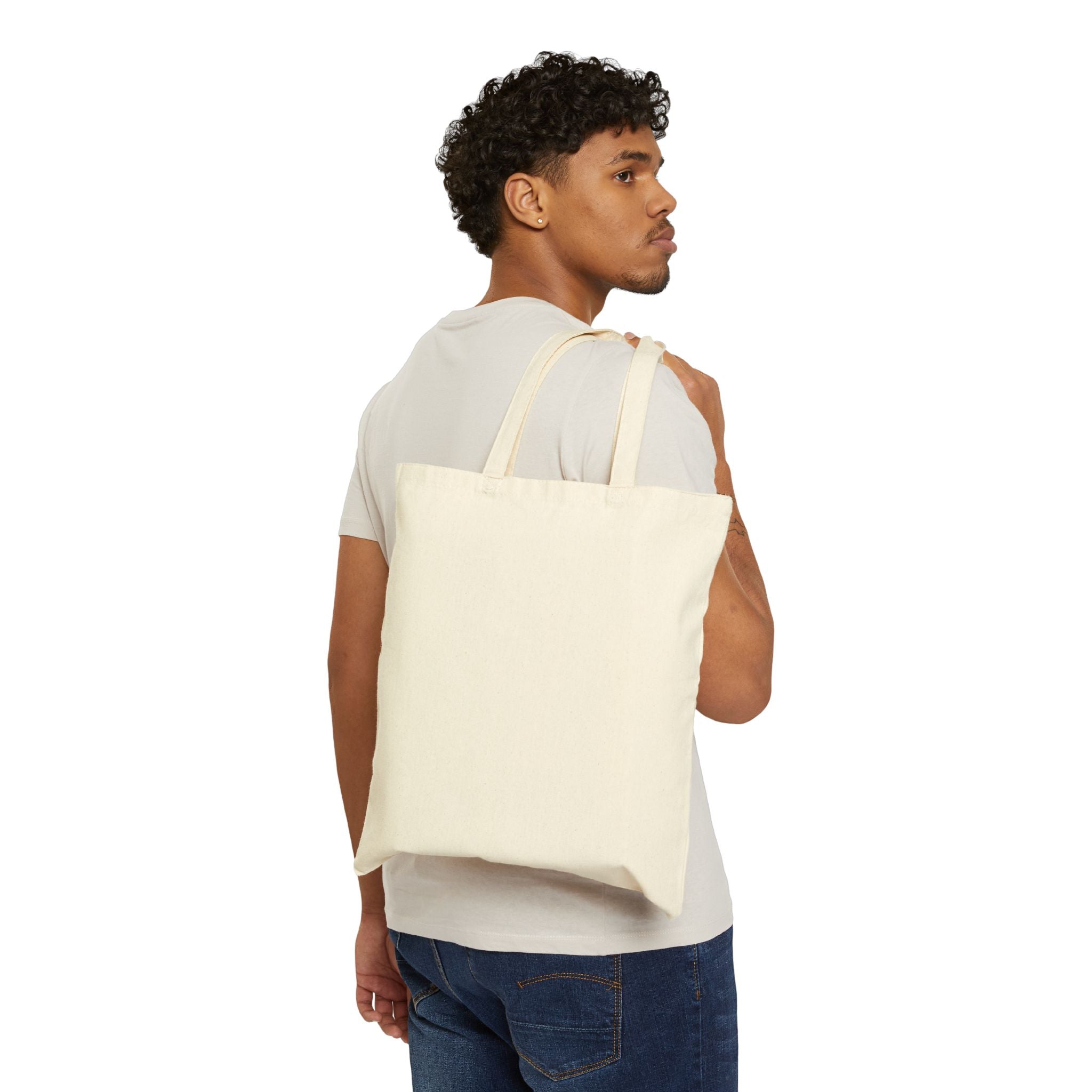 Lyrical Lounge Cotton Canvas Tote Bag — Stylish Music-Themed Market Tote