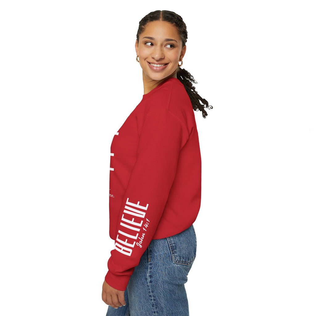 Wolf Pack “Believe John 14:1” Crewneck – Faith Streetwear Pullover