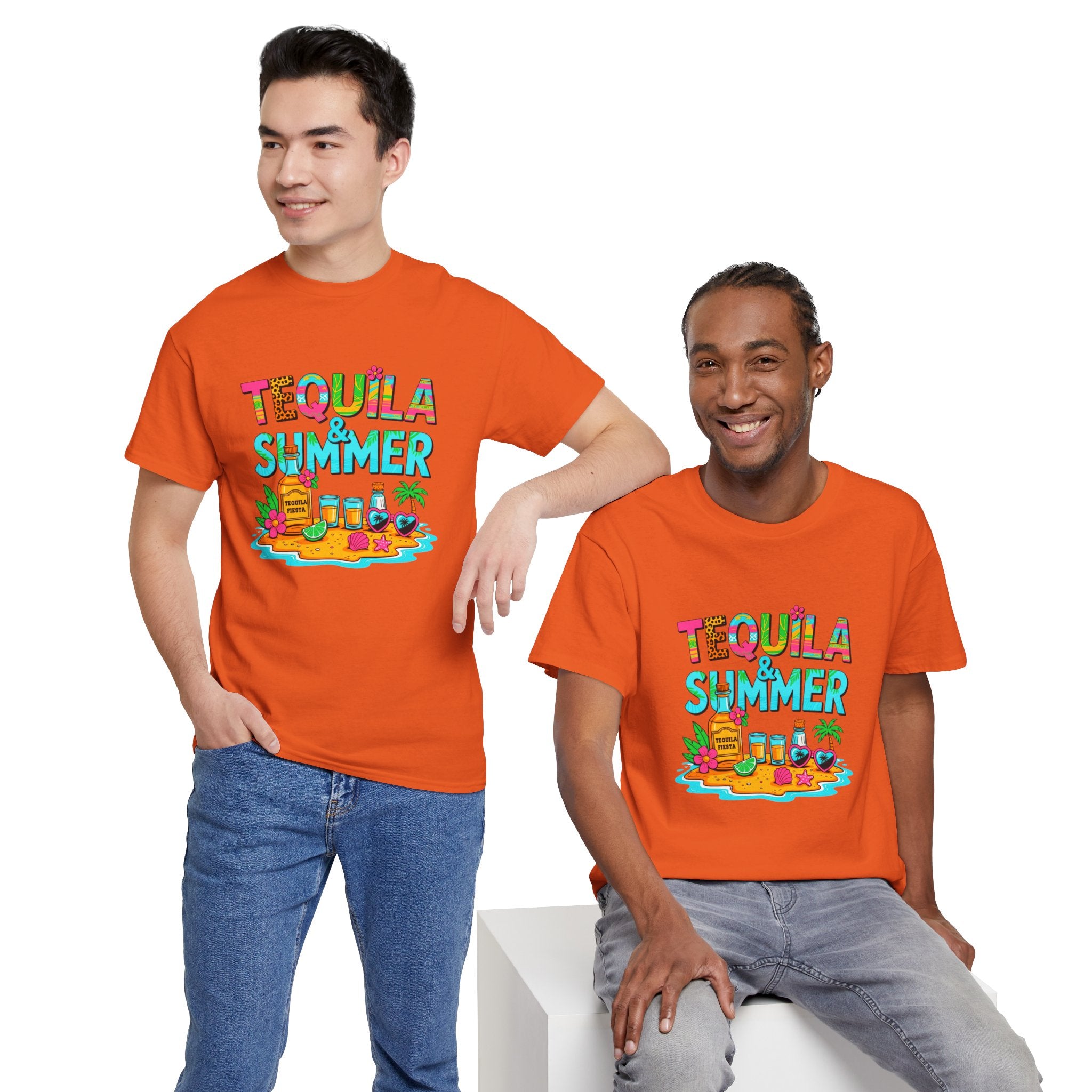 Tequila Summer Tee – Tropical Beach Cocktail Graphic T-Shirt