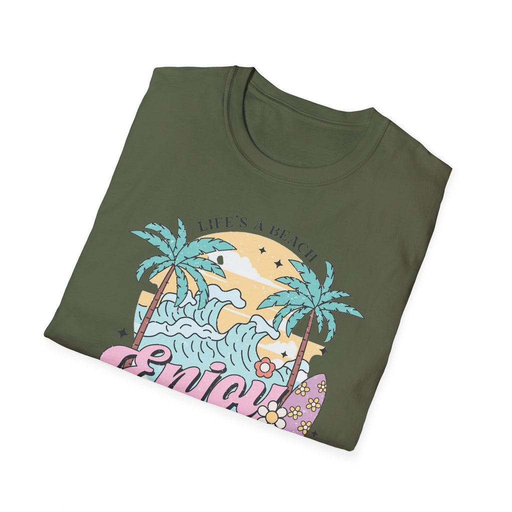 Enjoy the Waves T-Shirt — Summer Vibes Beach Graphic Tee