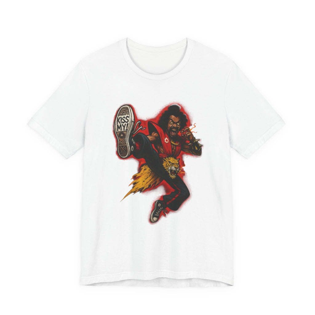 Kiss My Kicks Action Tee | Martial Arts Streetwear Graphic Shirt