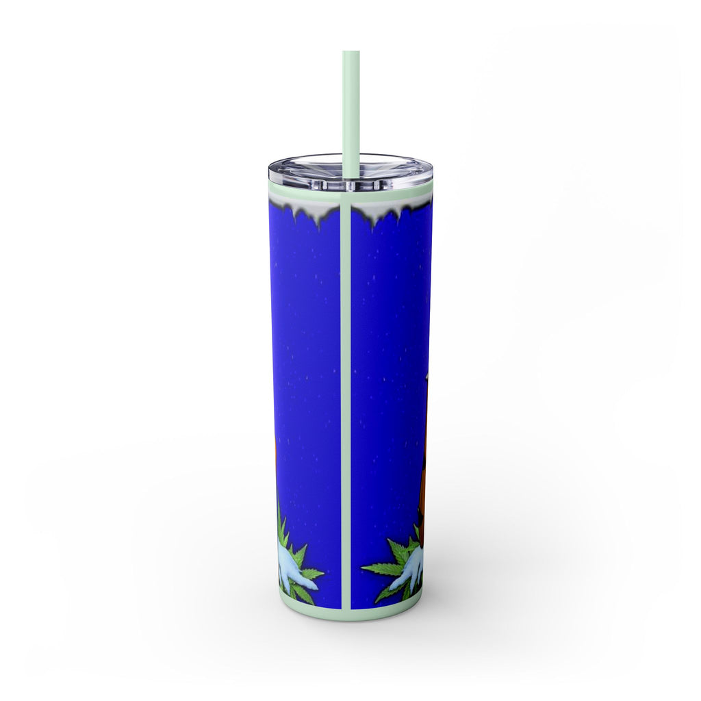 Frosted Buds 20oz Skinny Tumbler with Straw