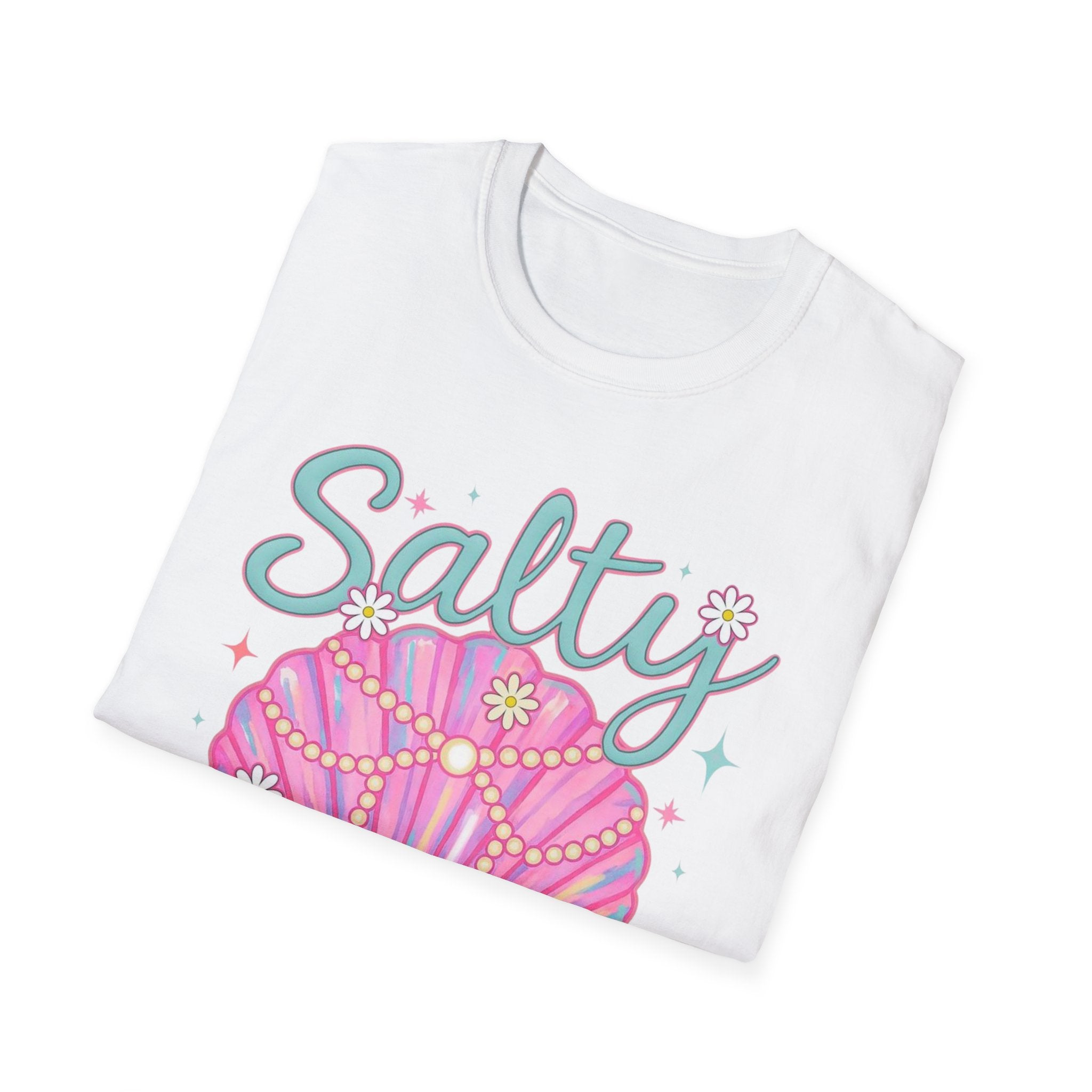 Salty Soul T-Shirt — Pink Seashell Beach Tee