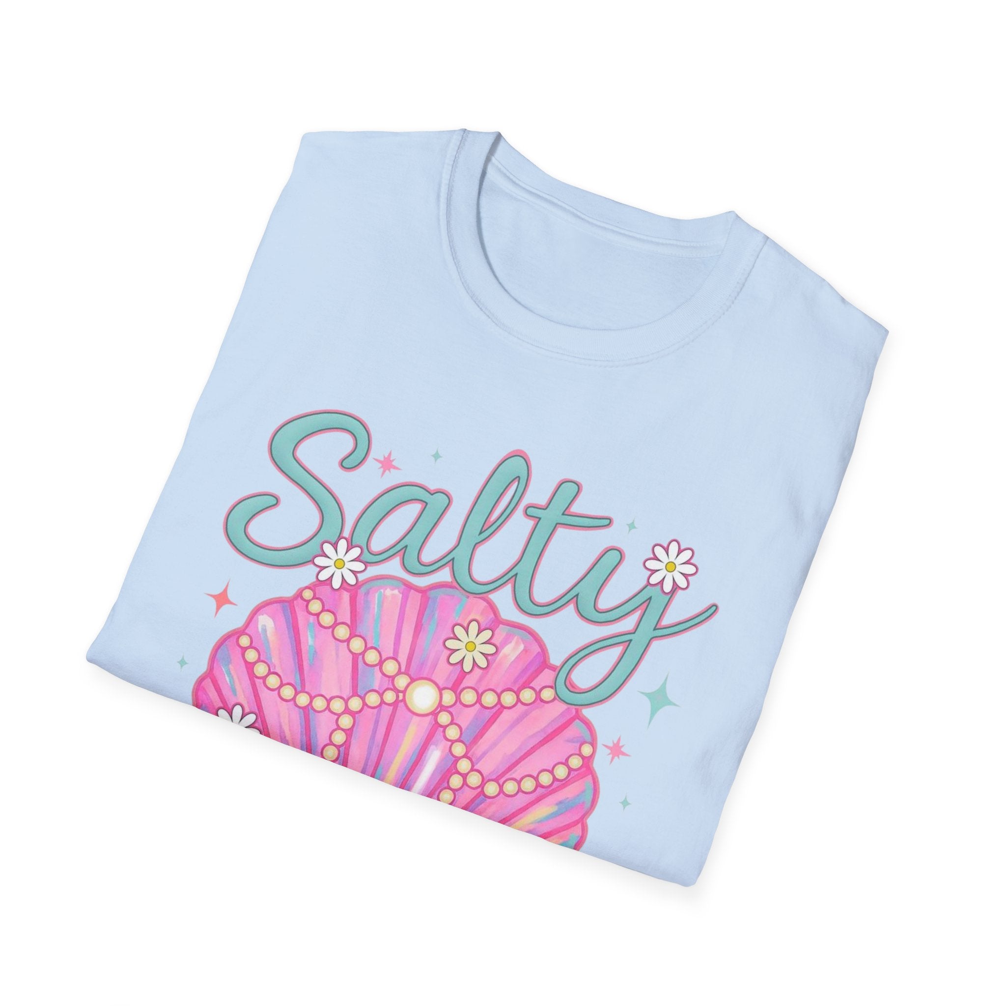Salty Soul T-Shirt — Pink Seashell Beach Tee