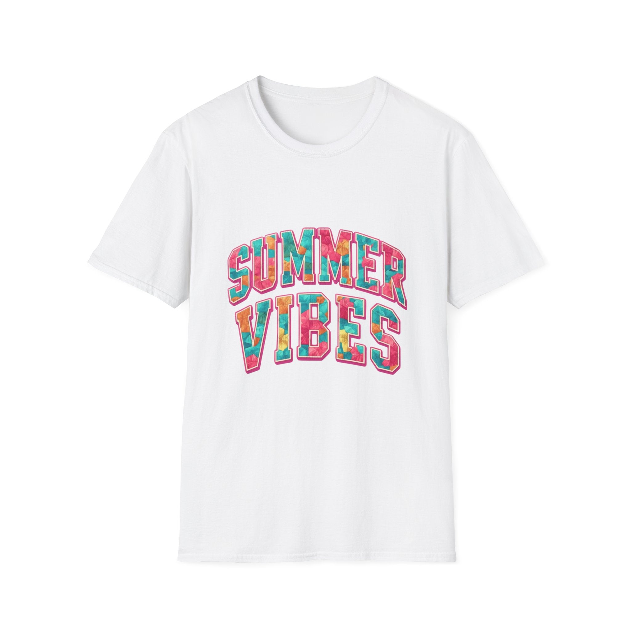 Summer Vibes T-Shirt — Colorful Tropical Beach Graphic Tee