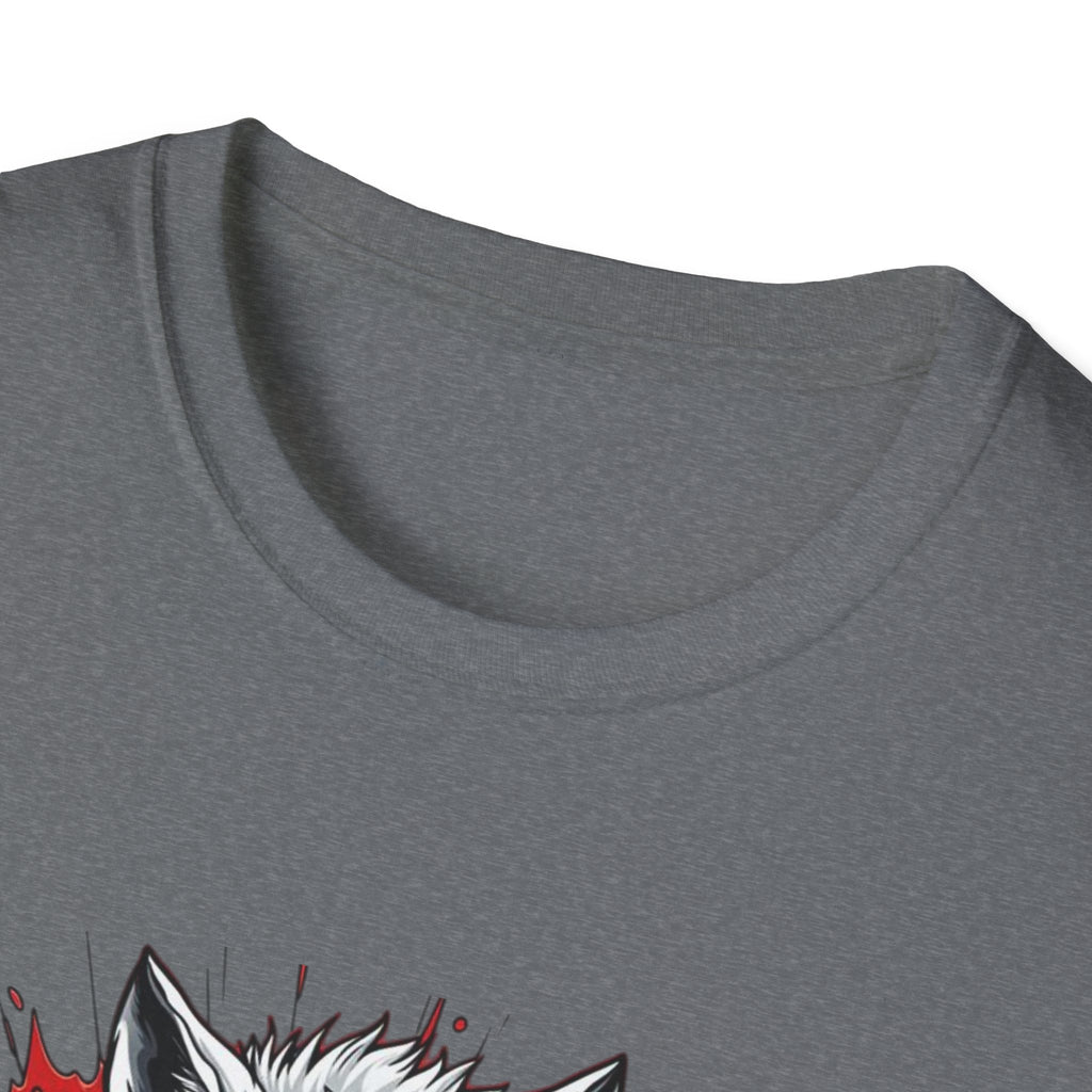 Wolf Suit T-Shirt — Wolf in Suit Graphic Tee (Bold Red Splash)