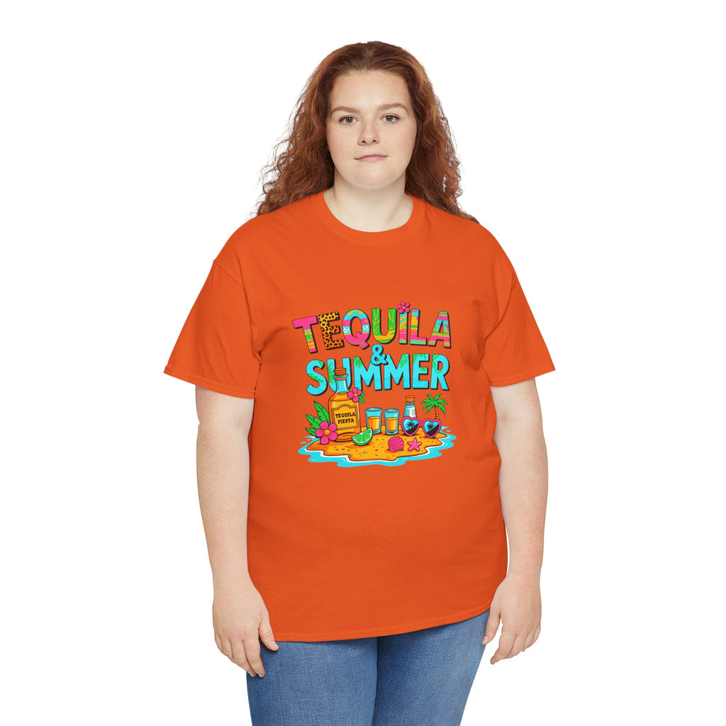 Tequila Summer Tee – Tropical Beach Cocktail Graphic T-Shirt