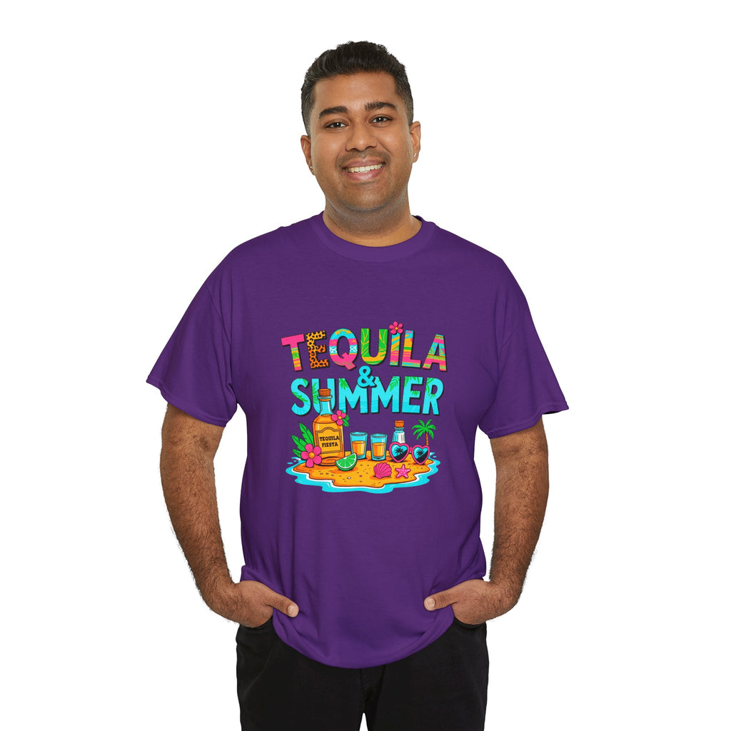 Tequila Summer Tee – Tropical Beach Cocktail Graphic T-Shirt
