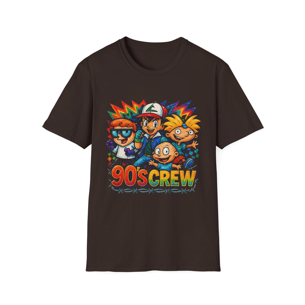90s Crew T-Shirt — Retro Cartoon Nostalgia Tee
