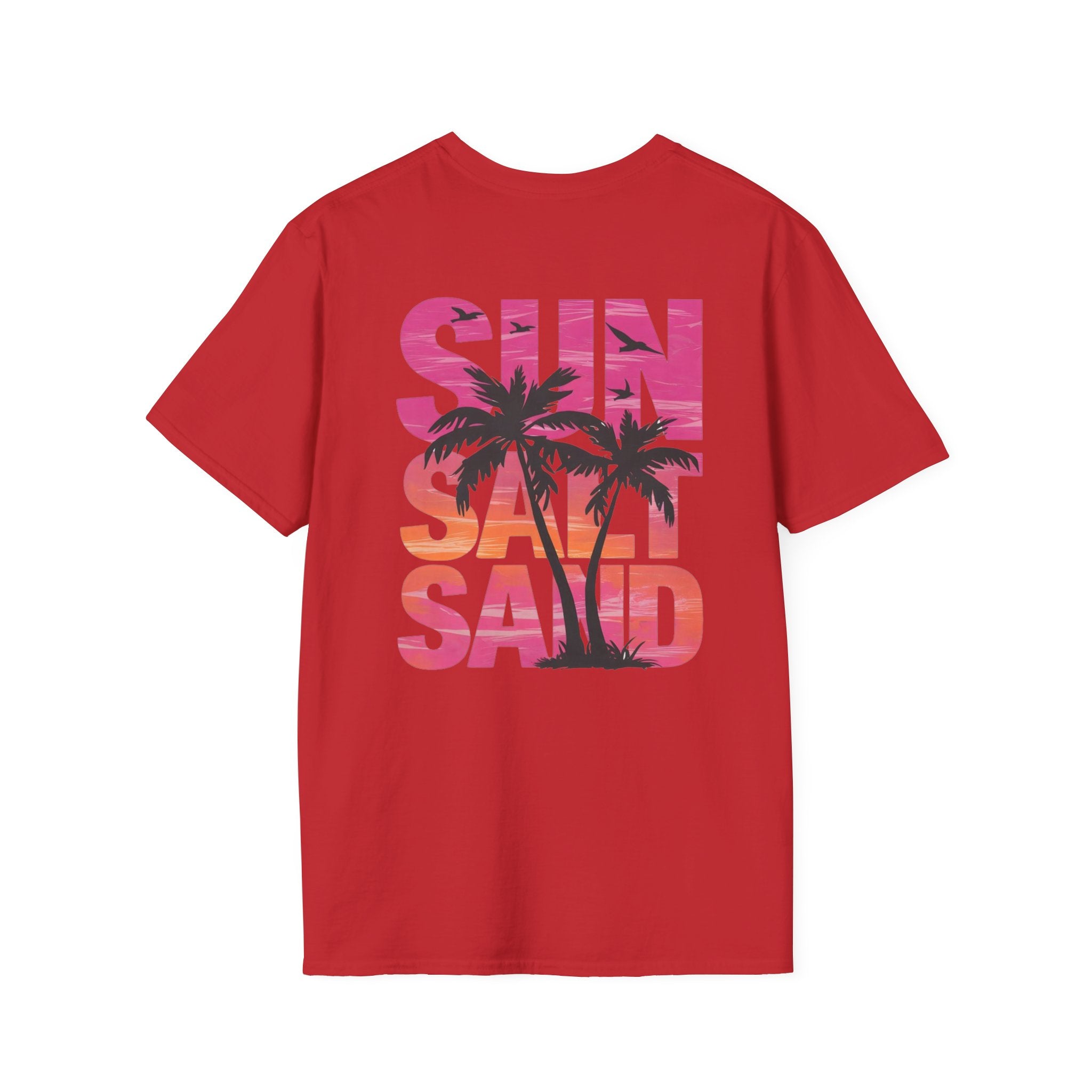 Salty Soul Beach T-Shirt — Sun, Palm Trees & Waves Graphic Tee