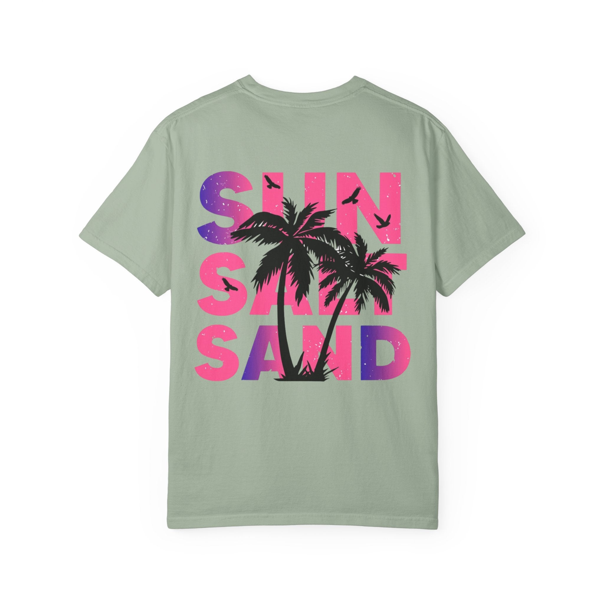 T-Shirt — "Sun Sand" Tropical Palm Floral Graphic Tee