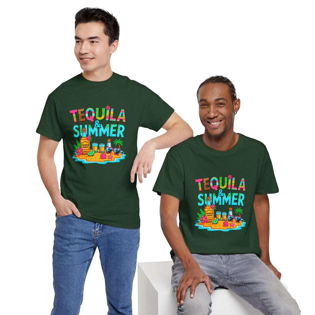 Tequila Summer Tee – Tropical Beach Cocktail Graphic T-Shirt
