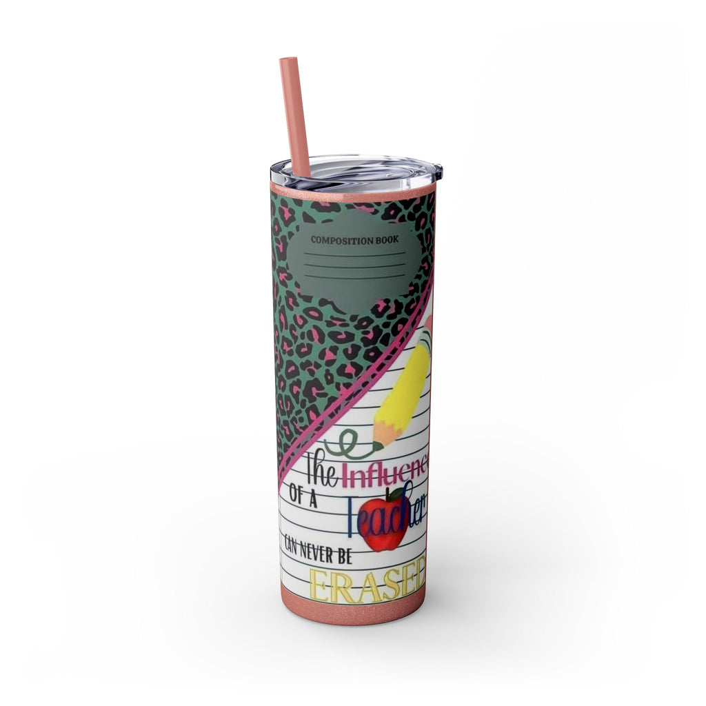 Teacher Skinny Tumbler with Straw — 20oz