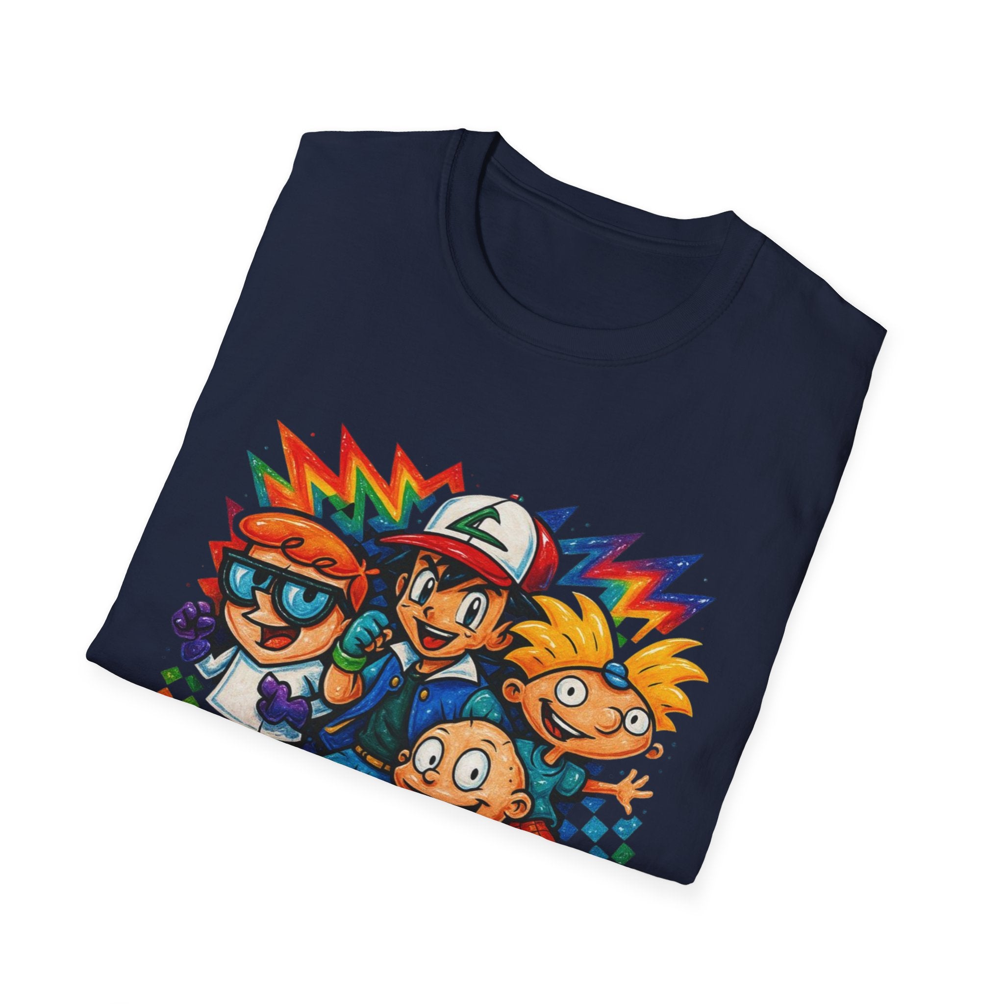 90s Crew T-Shirt — Retro Cartoon Nostalgia Tee