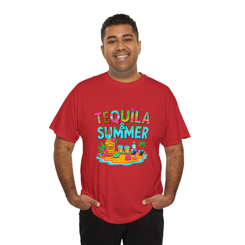 Tequila Summer Tee – Tropical Beach Cocktail Graphic T-Shirt