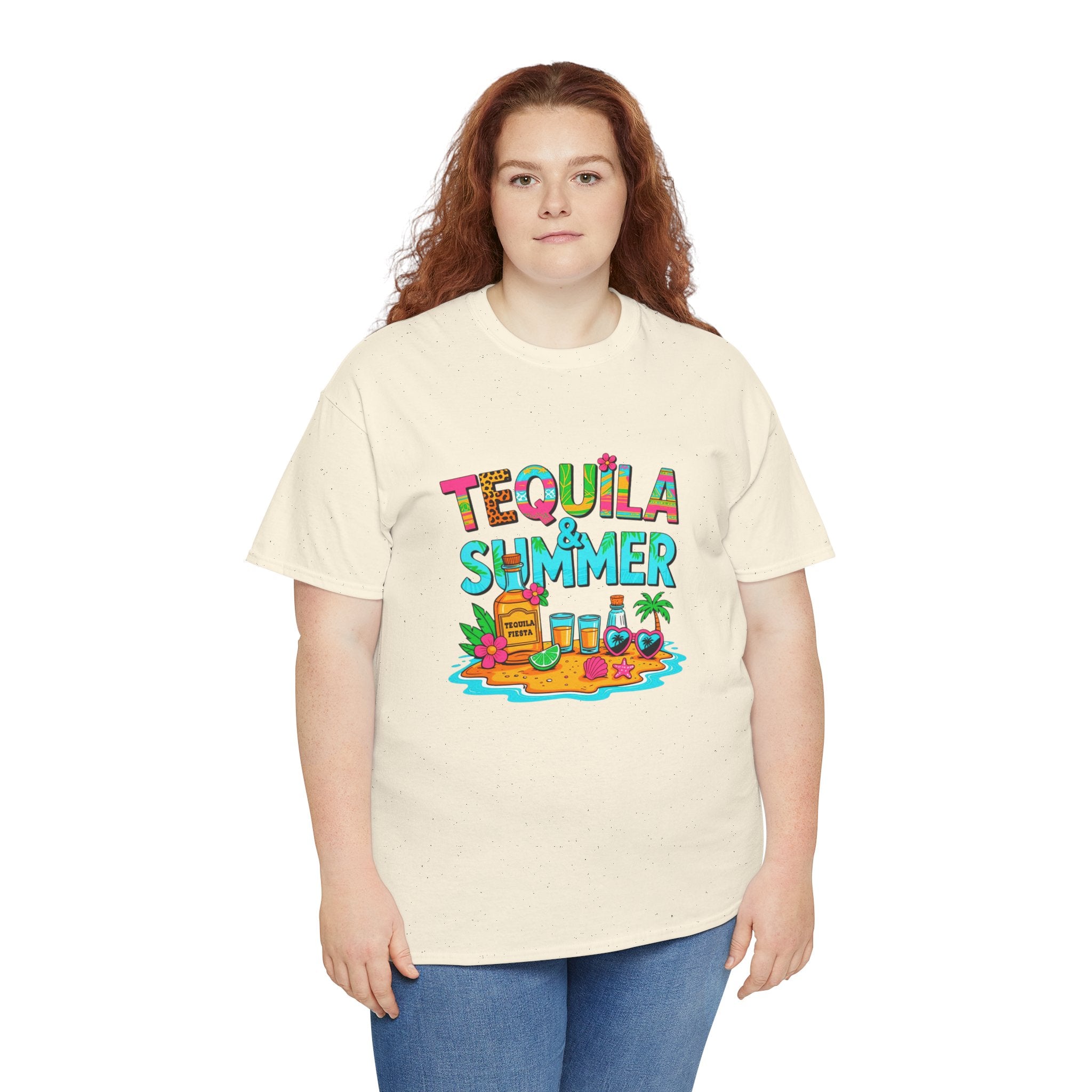 Tequila Summer Tee – Tropical Beach Cocktail Graphic T-Shirt