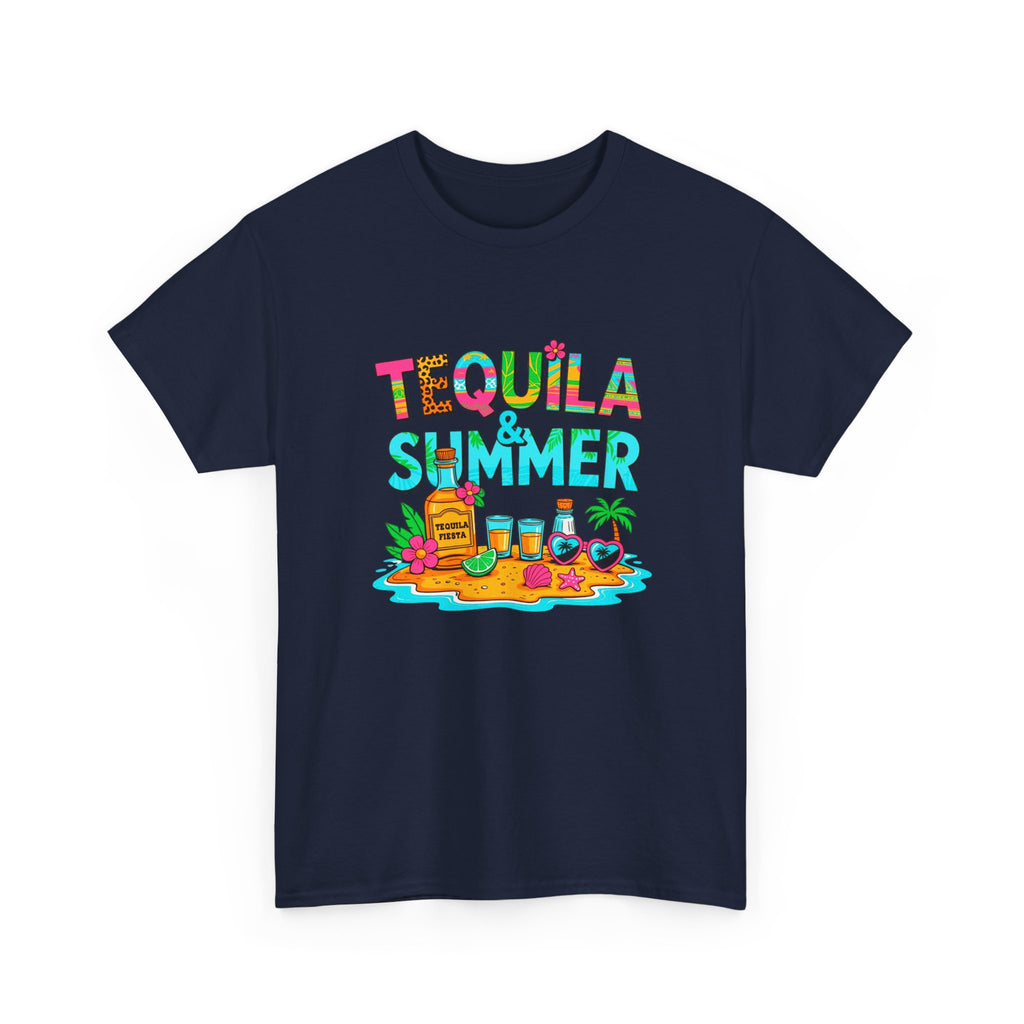 Tequila Summer Tee – Tropical Beach Cocktail Graphic T-Shirt