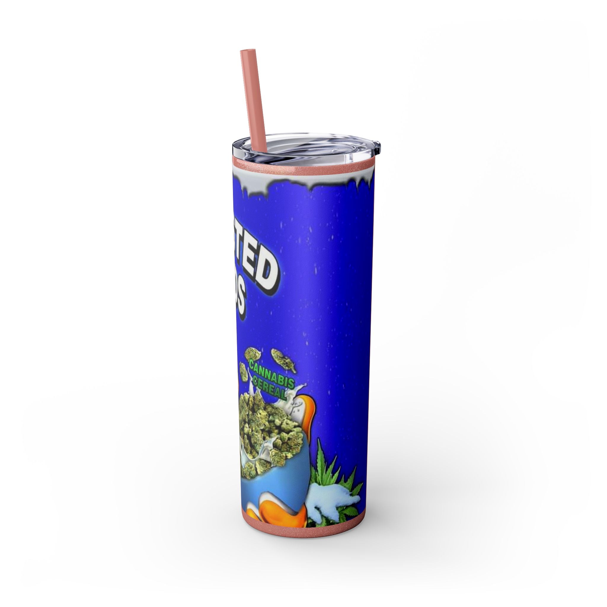 Frosted Buds 20oz Skinny Tumbler with Straw