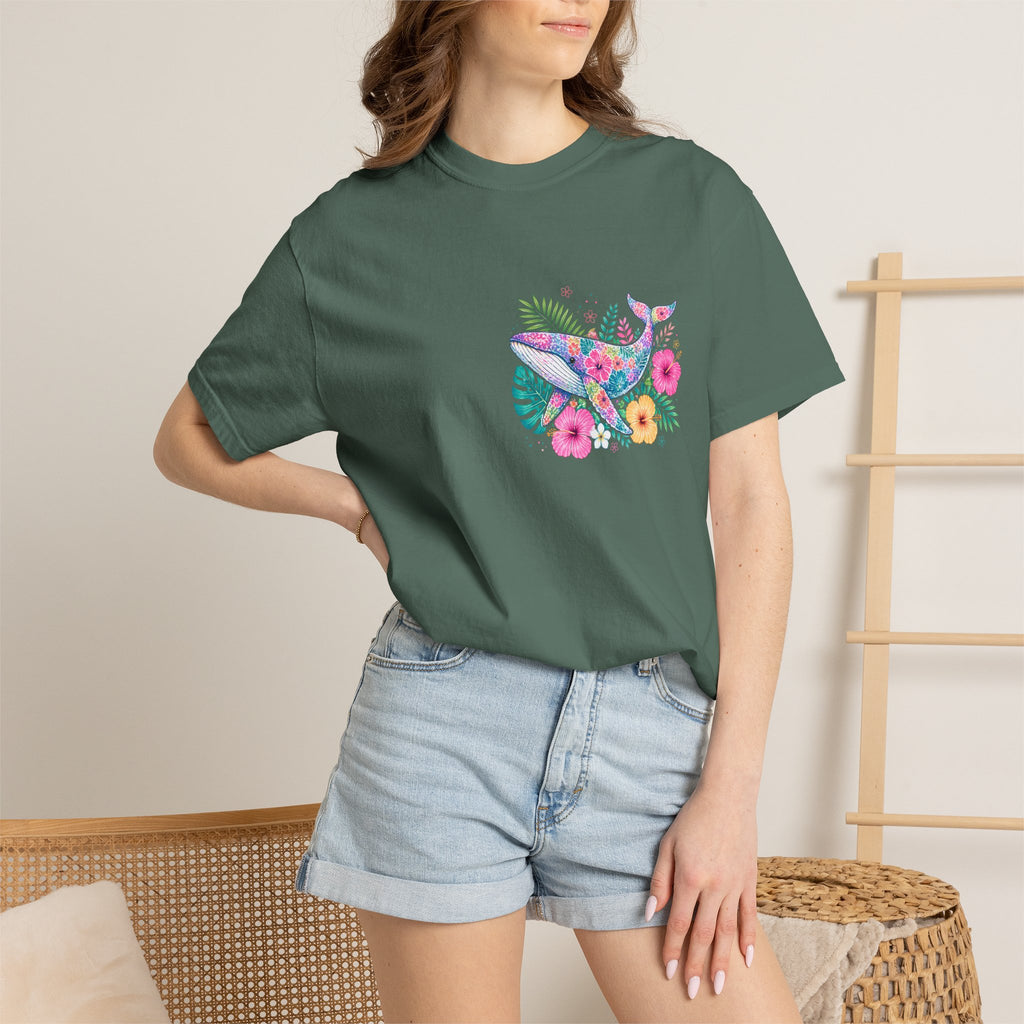 Miami Beach Club T‑Shirt — Retro Flamingo Tropical Floral Graphic Tee