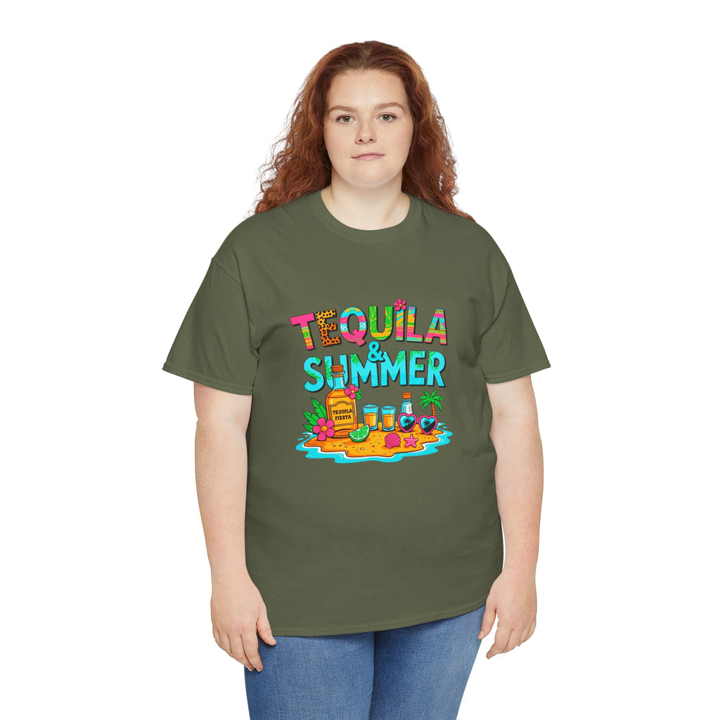 Tequila Summer Tee – Tropical Beach Cocktail Graphic T-Shirt