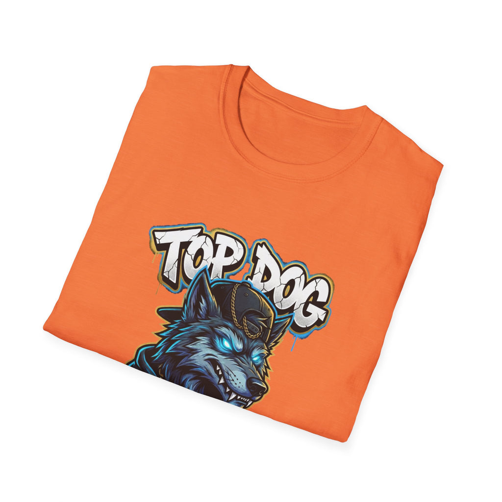 Top Dog On The Block Graphic T-Shirt — Bold Blue Wolf Streetwear Tee